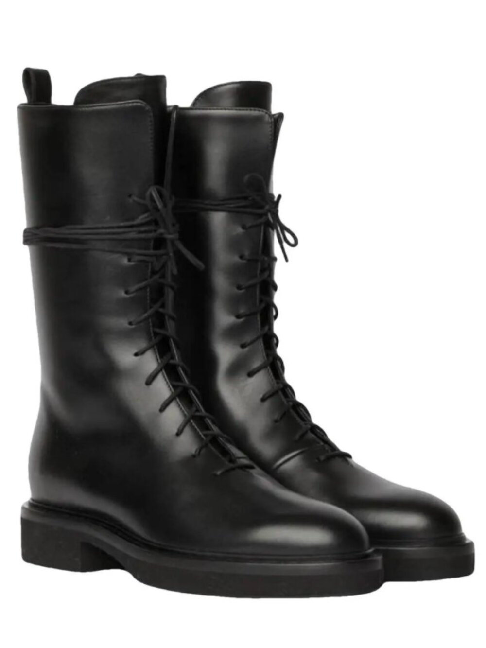 Khaite Black Leather Boots